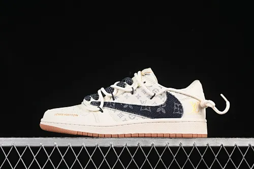 All categories Air Jordan Jordan series basketball shoes Air Jordan 1 Low High-end customized low-top sneakers Travis Scott x Fragment Design x Air Jordan 1 Low OG SP AJ1 LV joint rubber bottom drawstring low-top cultural casual sneakers DM6868-110